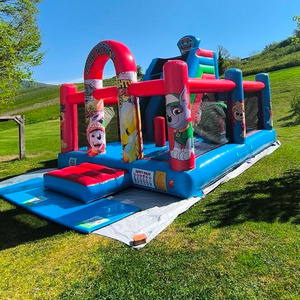 Château Gonflable Géant avec Toboggan et Zone de Saut pour Enfants et Adultes, Matériau PVC, 6mx6mx4m, Capacité 720kg, avec Souffleur - Product Image 3