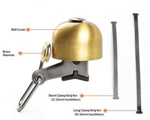 Retro Classical Loud Sound MTB Road Bike Folding Handlebar Copper Ring Horn Safety <b>Alarm</b> - Product Image 5