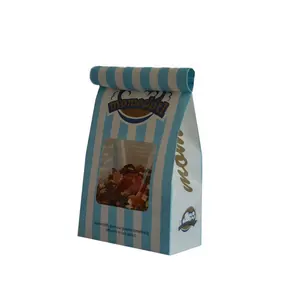 批发食品级热密封小吃包装定制标志印刷纸 Popcorn bags 与锡领带