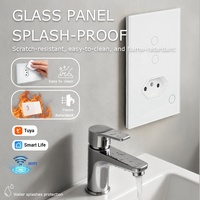118 Brezilya Prizi + 2'li Anahtarlı Akıllı Wi-Fi Duvar Prizi ve Anahtarı Uzaktan Uygulama Kontrolü Tuya Smart Life Uyumlu Dokunmatik Panel