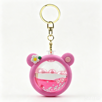 Porte-clés en acrylique à paillettes liquides de formes variées, figurine en PVC personnalisable, décoration scintillante, cadeau promotionnel pour fête