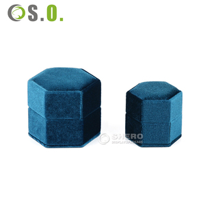 Factory Direct Hexagon Velvet <b>Ring</b> <b>Box</b> Custom Logo Durable Jewelry <b>Box</b> Multi Color Portable Jewelry Display Luxury <b>Ring</b> Holder - Product Image 2