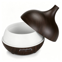 Humidificateur Mini Portable Moderne et Simple Alimenté par USB 500ml, Diffuseur d'Huiles Essentielles Silencieux avec 7 Couleurs de Lumière et Minuteries