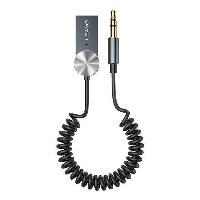 USAMS Car FM Transmitter 3.5mm AUX Audio Cable Blue Tooth 5.0 Wireless Audio Receiver Music Receiver Car Accessories