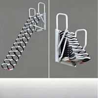 Escalier mural rétractable et pliable personnalisable, échelle à ciseaux en forme de S, vente en gros directe d'usine