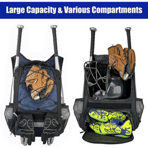 New Custom Men Youth <b>Baseball</b> Bag <b>Bat</b> Backpack for <b>Baseball</b>, T-ball & Softball Equipment Waterproof Backpack - Product Image 4