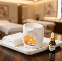 Brûleur d'huiles essentielles en céramique, diffuseur d'aromathérapie zen, décoration minimaliste pour la maison, pour le spa, le yoga, la méditation