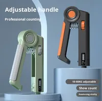 Fortalecedor de Agarre Profesional para Hombre, Entrenamiento de Fuerza de Mano, Resistencia Ajustable, Entrenador de Cinco Dedos, ABS+TPR+Resorte con Contador
