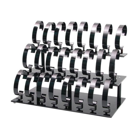 Apache Customizable Acrylic Washable for Shoe and Bag Display Rack in Golden & Silver for Boutique Luxury Stores — view 2