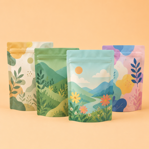 Custom Logo Heat-Sealed Stand up <b>Pouch</b> Bag Pet Food with PE Candy Plastic Zipper Lock Low MOQ Food Packaging Bags Wholesale - Product Image 2