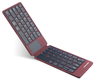 Keyboard Nirkabel Mini Dual Folding Scissor untuk Laptop Ultra Tipis Touchpad Ringan Portabel Dapat Disesuaikan 2026