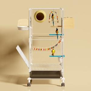 Cage à oiseaux perroquet Cage ménage grande peau de tigre Xuan Feng pivoine sacs pliable miroir moderne luxe Villa élevage boîte hôpital - Product Image 2