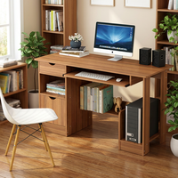 Bureau d'ordinateur simple et moderne pour étudiant, table d'étude et d'écriture, bureau de travail simple avec tiroir pour le bureau à domicile
