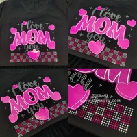 Transferts thermocollants personnalisés en strass rose fuchsia pour maillots de cheerleading