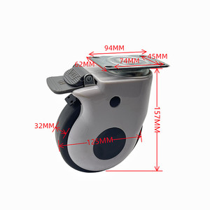 <span class=keywords><strong>5</strong></span> Zoll Krankenhaus elektrische Kurbel bett Rollen rad Krankenhaus ausrüstung und Bett medizinische Kunststoff Rollen räder - Product Image 4