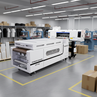 Printer DTF 60cm 4 I3200 dengan Penggoyang Bubuk Otomatis, Kecepatan Tinggi Tingkat Defek Rendah untuk Pencetakan Garmen POD