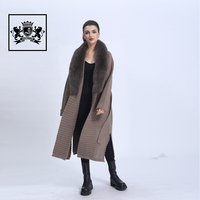 Cardigan en laine pour femmes, Design de luxe, pull, grande taille, tricot manteau à poches, longueur cheville,