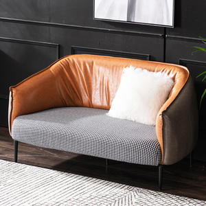 Sillón Individual de Estilo Nórdico, Tapizado en Cuero, Redondo, para Sala de Estar o Estudio - Product Image 3