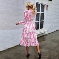 Vente en gros OEM Robe d'été sexy florale pour femme Robe de soirée longue décontractée élégante