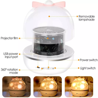 Offre Spéciale fête de vacances Mini lampe de Projection Led nuit USB musique Projection étoile rotatif 6 Projection Film veilleuse pour les enfants