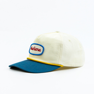 カスタム刺繍パッチロゴお父さん帽子5パネル非構造化帽子ロープハット2トーンカーブブリムゴラス野球帽 - Product Image 3