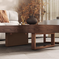 Appartement moderne en bois de placage peinture table basse créative nuage salon table centrale conception de combinaison unique