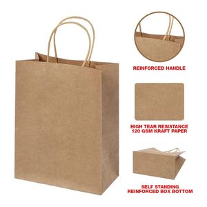 Kraft Paper <b>Bags</b> with Handles Eco-Friendly Gift Mixed Sizes for Retail Shopping Wedding Birthday Parties Kraft Paper <b>Bags</b> - Product Image 3
