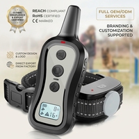 Collier de dressage pour chien rechargeable multicolore, étanche, portée de 1000 pieds, 3 modes (bip, vibration) pour chiens de petite, moyenne et grande taille