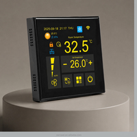 Thermostat intelligent WiFi Tuya SS600F pour ventilo-convecteur, contrôleur de température FCU pour système CVC 2 ou 4 tuyaux, contrôle du ventilateur à 3 vitesses FCU
