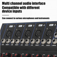 Contrôleur DJ professionnel F7 4/7/8 USB Console audio Table de mixage Enregistrement en direct Carte son pour l'électronique grand public
