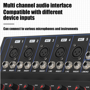 F7 professionale DJ Controller 4/7/8 <span class=keywords><strong>USB</strong></span> Console <span class=keywords><strong>Audio</strong></span> Mixer Live registrazione scheda <span class=keywords><strong>Audio</strong></span> per l'elettronica di consumo - Product Image 6