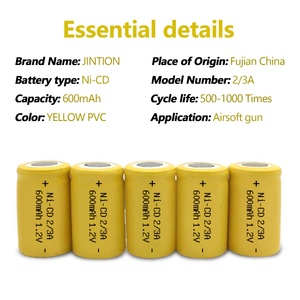 Nickel Cadmium 2/3A 600mAh <span class=keywords><strong>1</strong></span>.2V có thể sạc lại pin di động cho đồ chơi pin Airsoft Gun - Product Image 3