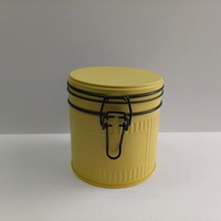 Boîte de rangement en fer pour grains de café et biscuits, en fil d'acier coloré personnalisé, de qualité alimentaire, avec fermeture sécurisée, conteneur en aluminium de haute qualité