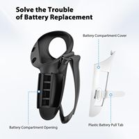 Avec couvercle d'ouverture de batterie et sangle d'articulation Housse de protection en silicone pour contrôleur Meta Quest 3S/3 VR Accessoires