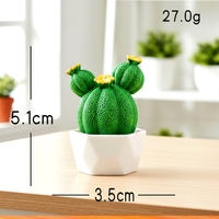 Mini-paysage en résine, cactus en pot, ornements décoratifs DIY pour la maison, accessoires décoratifs pour bureau et voiture, petit format