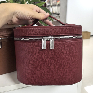 Wholesale PU Leather <b>Makeup</b> <b>Organizer</b> Women Skin Care Beauty Handle Storage <b>Case</b> Cosmetic <b>Cases</b> With Removable Dividers TG-GBA-4 - Product Image 3