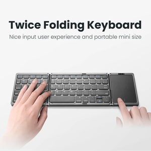 คีย์บอร์ดไร้สายแบบพกพาพร้อมทัชแพด ใช้งานได้กับ IOS <span class=keywords><strong>Mac</strong></span> <span class=keywords><strong>OS</strong></span> Windows Android ชาร์จผ่านพอร์ต Type C ได้ - Product Image 2