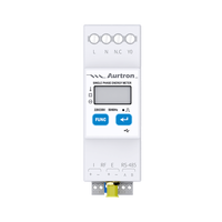Compteur d'énergie monophasé LoRaWAN Aurtron série DE51 DE51LR |   Moniteur d'énergie sur rail DIN 2P avec contrôle à distance de coupure de l'alimentation par relais