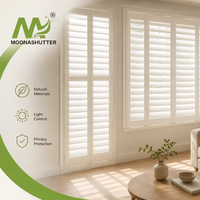 Volets en bois massif sur mesure pour intérieur, stores de fenêtre en bois naturel, volets durables de qualité supérieure