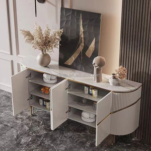 סלון ביתי מינימליסטי ריהוט חדר אוכל צד ארון אחסון מטבח השיש העליון קונסולה שולחן - Product Image 4