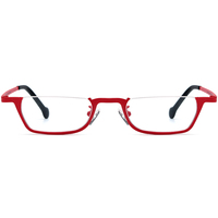 Monturas de Gafas Borregls de Titanio Coloridas, Diseño Cuadrado Pequeño para Hombre y Mujer, Semi-Sin Montura, Alta Calidad, Modelo 851