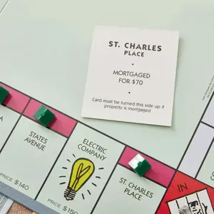 Personalizado Atacado Adulto Monopoli Trading Card Game Família Amigo Partido Board Game papel impressão do jogo