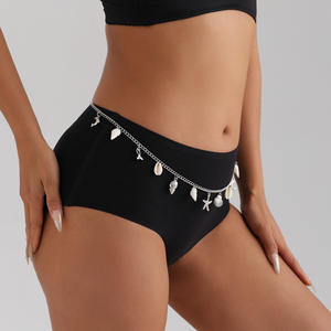 Summer Ocean Beach Style Shell Starfish Conch Pendentif Chaîne de taille Femmes <span class=keywords><strong>Layd</strong></span> Chaînes de corps Ceinture Accessoires Femme - Product Image 4