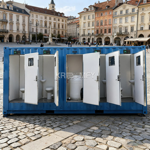 2025 luxe moderne toilettes remorque toilette extérieure conteneur en acier matériel pour Camping bureau salle de bain utilisation vente - Product Image 5