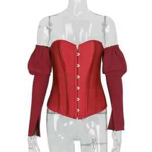 <span class=keywords><strong>Corsetto</strong></span> Nero alla Moda per Matrimoni e Feste <span class=keywords><strong>con</strong></span> <span class=keywords><strong>Maniche</strong></span>, Top <span class=keywords><strong>Corsetto</strong></span> Sottoseno Sexy da Donna - Product Image 5