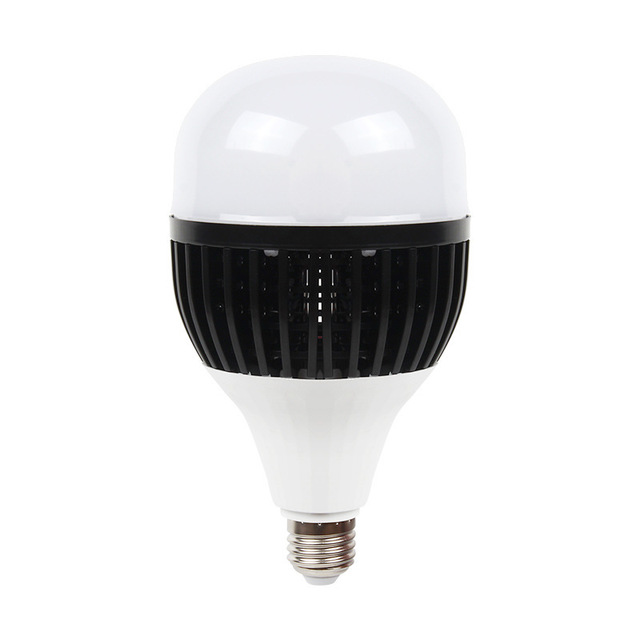 Super Bright LED Bulb E27 Screw Base 50W 80W 100W 150W High Power White Light Energy-Saving Household Lamp for Supermarket Black
