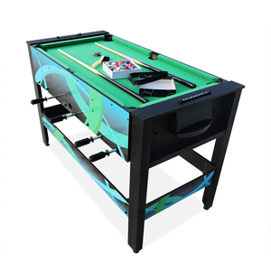 Offre directe d'usine : Table de <span class=keywords><strong>jeu</strong></span> <span class=keywords><strong>multi</strong></span>-usage 4 en 1 Como de 4 pieds avec billard, football, hockey sur air et tennis de table - Product Image 3