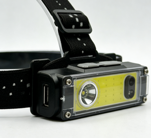 Lampe frontale <span class=keywords><strong>LED</strong></span> confortable, <span class=keywords><strong>rechargeable</strong></span> par USB, étanche IP65, faisceau réglable, <span class=keywords><strong>bandeau</strong></span> respirant, design léger pour un port prolongé - Product Image 6