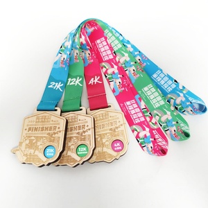 Fabricante de Medallas, Medallas de Madera de Bambú al por Mayor, Grabado e Impresión a Color, Medalla de Finalista de Maratón, Medallas de Madera Personalizadas - Product Image 5