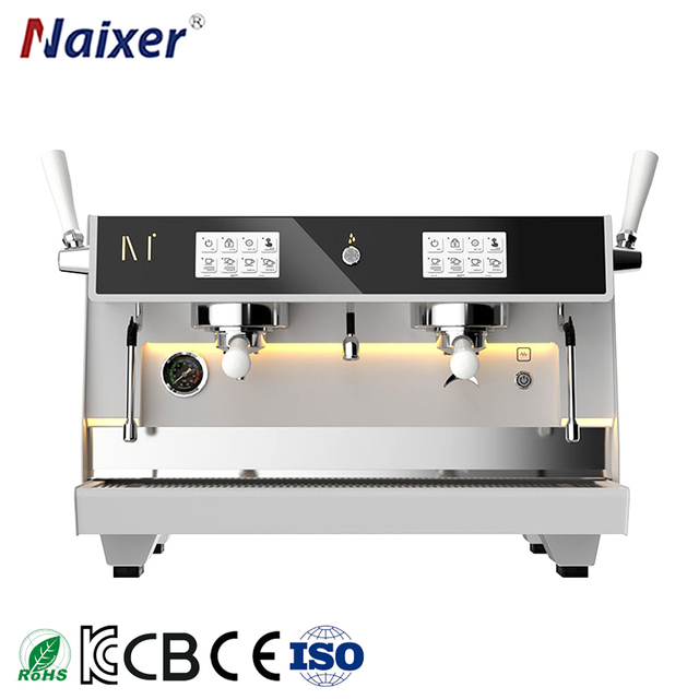High End Espresso Machine Professional Coffee Shop 2 Group Head Heavy Duty Semi Automatic Dual Boiler Barista Espresso Machine